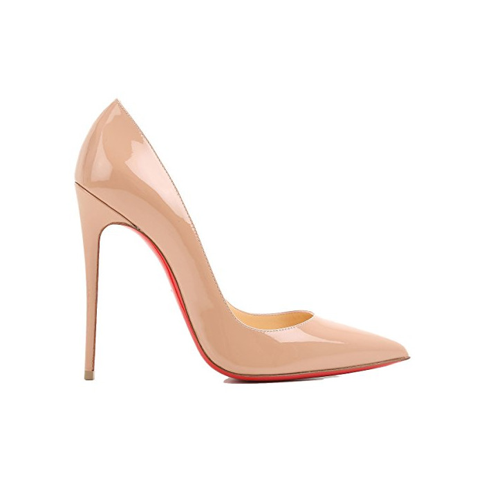 Christian Louboutin Mujer 3130694Pk1a Beige Cuero De Charol Zapatos Altos