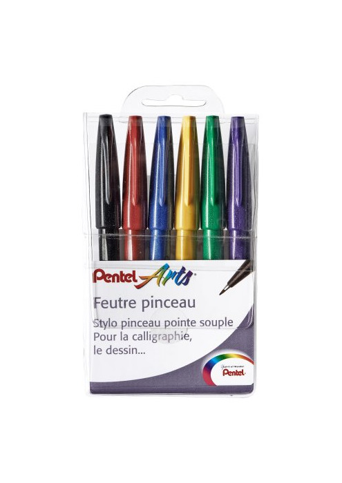 Products Pentel - Rotuladores de punta blanda para caligrafía y dibujo técnico