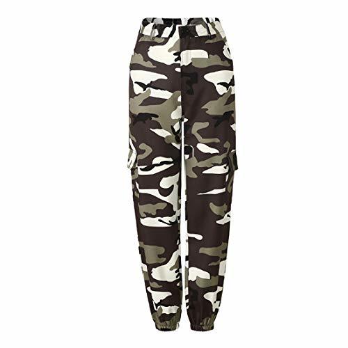 Fashion Inlefen Pantalones Casuales de Mujer Pantalones Sueltos de Camuflaje Pantalones Harem Pantalones