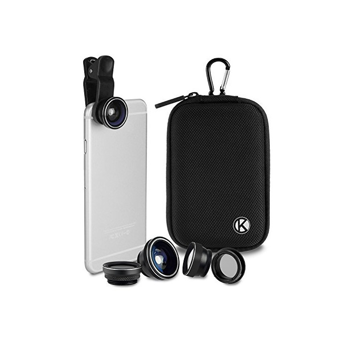 Social CamKix Deluxe - Kit de lente universal 5 en 1 para smartphone