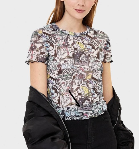 Camiseta de tul con estampado Disney 