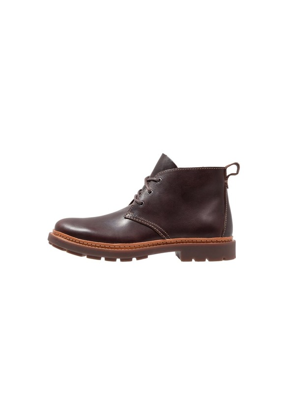 Fashion Clarks Casual Hombre Botas Trace Flare En Piel Marrón Tamaño 40