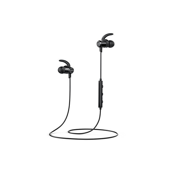 Electrónica Auriculares Bluetooth, Anker SoundBuds estéreo inalámbrica Bluetooth auriculares, Bluetooth 4.1 magnético con funda delgada y ligera, resistente al agua deporte auriculares con micrófono, funciona con iPhone, iPad, Samsung, Nexus, HTC, Echo