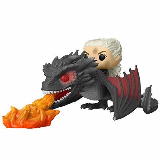 Funko- Pop Rides: Game of Thrones-Daenerys on Fiery Drogon Collectible Figure,