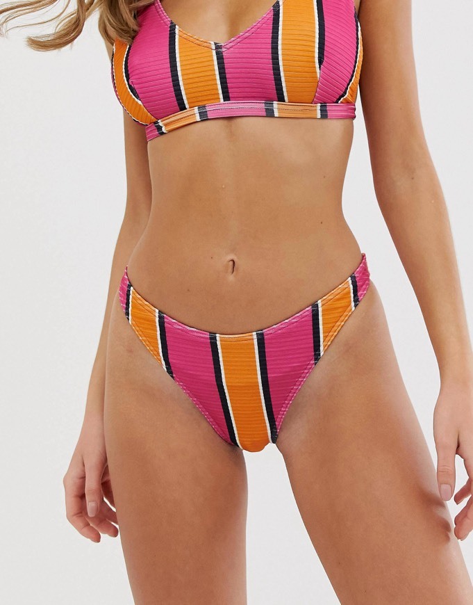 Braguita de bikini rayas multicolor