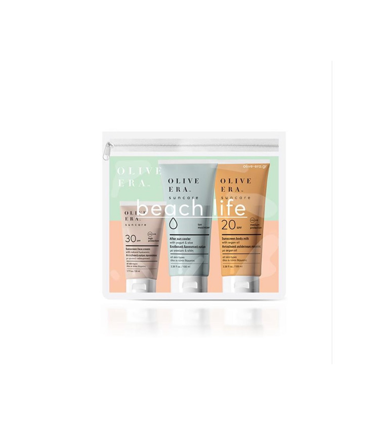 Product Olive Era suncare Beach life