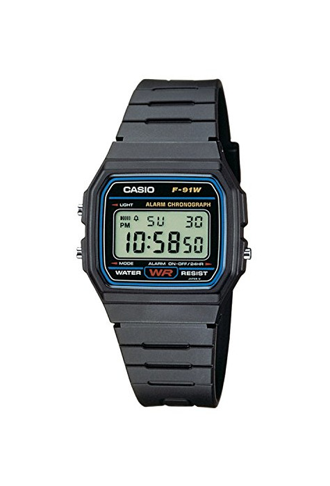 Moda Casio Reloj de pulsera Unisex F-91W-1YER