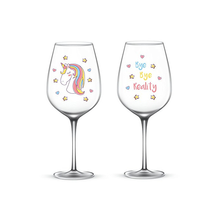 Home EinhornLiebe® Unicornio Amor® Set de copas de vino Unicornio Cristal Bye Bye