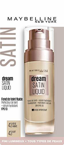 Belleza Maybelline New York Dream Satin Base de maquillaje fluida, protección solar FPS