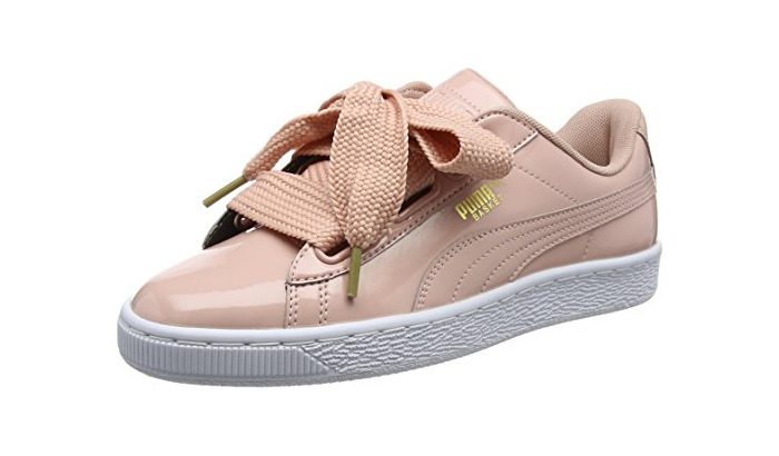 Moda Puma Basket Heart Patent Wn's, Zapatillas para Mujer, Beige