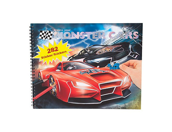 Productos Depesche 6312 – Libro para colorear de pegatinas Create Your Monster Cars