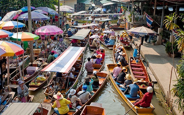 Lugar Floating Market Bangkok Tour