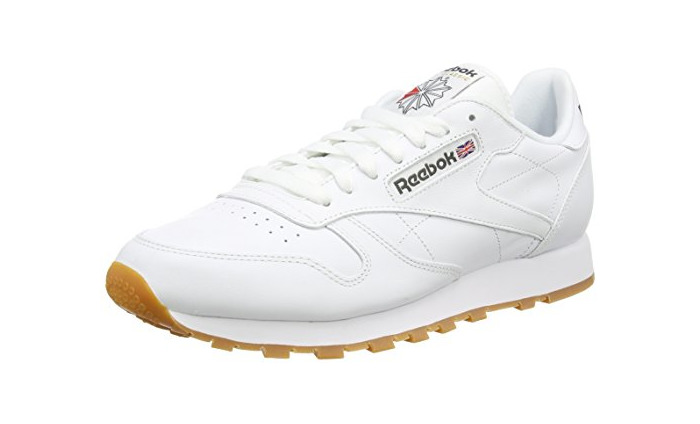 Reebok Classic Leather - Zapatillas de cuero para hombre, color blanco