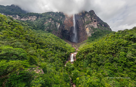 360°, Angel Falls, Venezuela. Aerial 8K video - YouTube