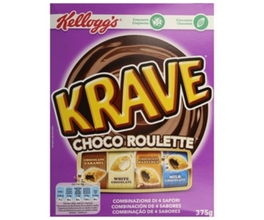 KELLOGG'S KRAVE Choco Roulette cereales rellenos de chocolate ...
