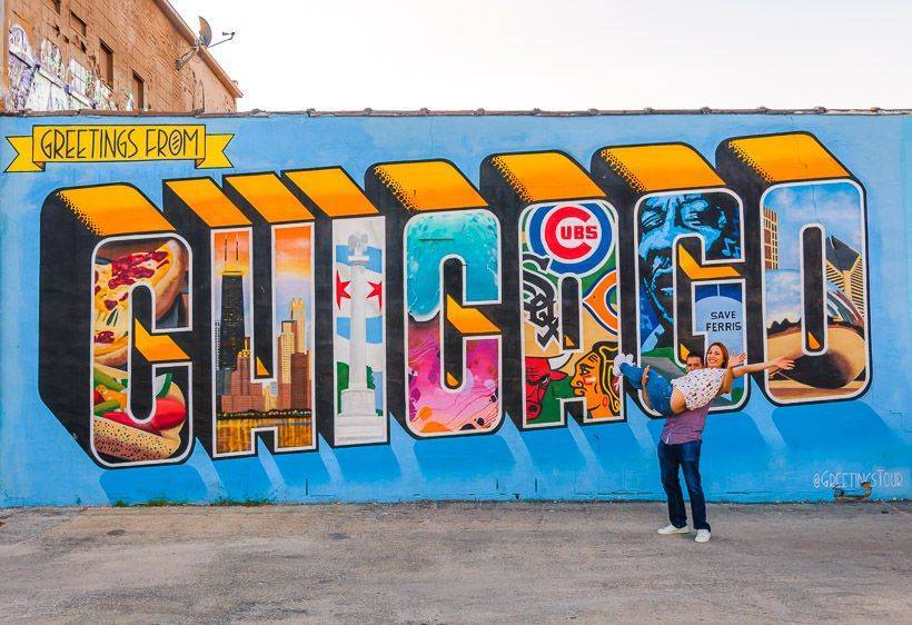 Lugar Greetings From Chicago Mural