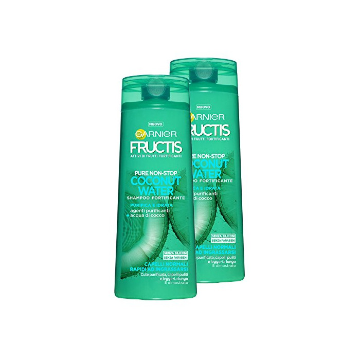 Beauty Garnier Fructis Champú para cabello normal rápidos ad ingrassarsi pure-no Stop Coconut