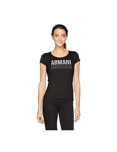 Armani Exchange 8nyt77, Camiseta para Mujer, Negro