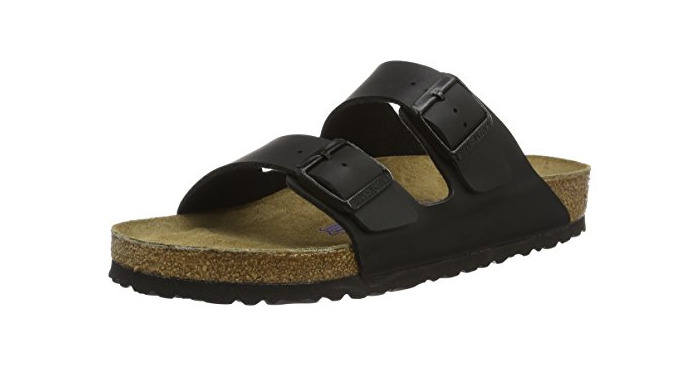 Moda Birkenstock 51793 - Sandalias con hebilla unisex, Negro, 43