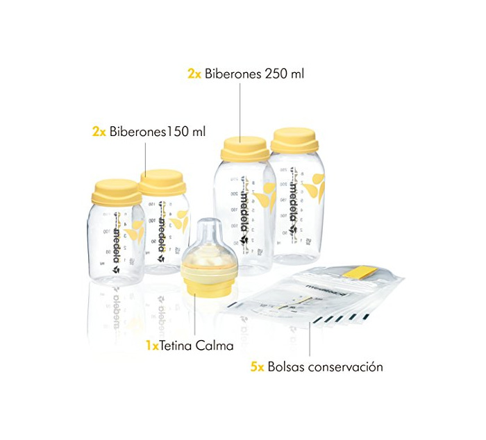 Producto Set regalo Medela para recogida y alimentación con botellas biberón y tetina