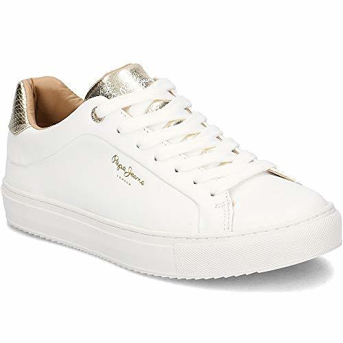 Moda Pepe Jeans Adams Premium, Zapatillas para Mujer, Weiß