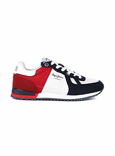 Moda Pepe Jeans Sydney Basic SS19, Zapatillas para Niños, Rot