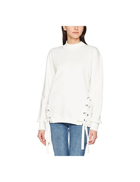 Fashion Just Female Poli, Sudadera para Mujer, Marfil (Off White)