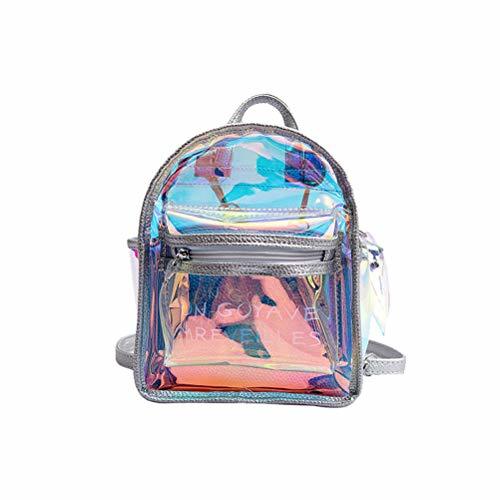 Moda FENICAL Elegante mochila holográfica transparente Holograma lindo bolsa de hombro de la