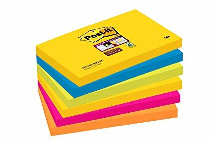 Social Post-It Super Sticky 6556SR - Pack de 6 blocs de notas