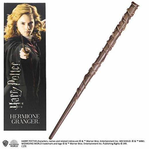Noble Collection- Réplica Harry Potter Varita y Marcapáginas 3D Hermione Granger,