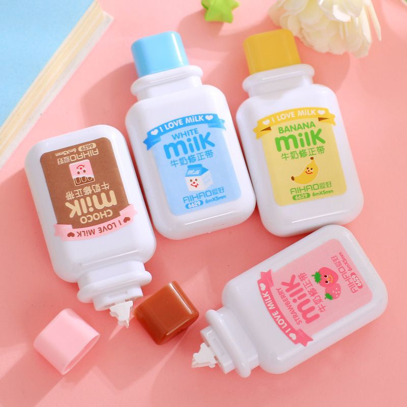 Eliky 2 x Cute Milk Bottle Diseño Goma de borrar Corrector Student