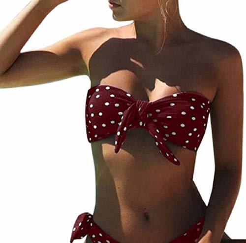 UMIPUBO Bikini Mujer Dos Piezas Ropa con Estampado de Lunares Push-Up Traje