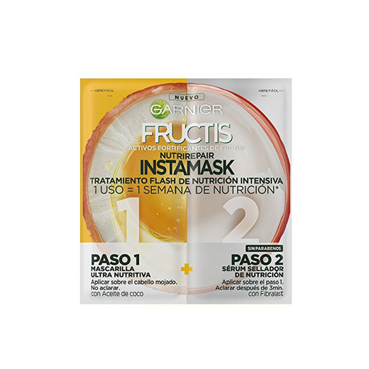 Garnier Fructis Instamask Tratamiento Flash de Nutrición Intensiva - 5 Paquetes de