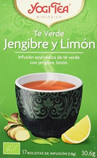 Yogi Tea Verde Jengibre Limón - Paquete de 6 x 17 Sobres