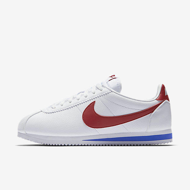 Fashion Nike Classic Cortez Leather, Zapatillas de Deporte Hombre, Varios Colores (White / Varsity Red Varsity Roya)