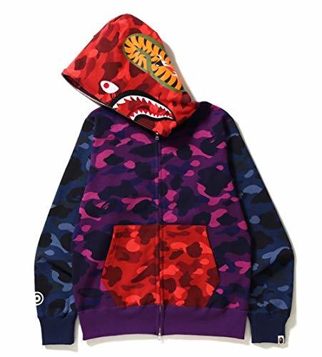 Fashion Bape Shark Hoodie|Bape Shark Street Camouflage Sweater Sweater Hoodie Cardigan Boys Girls