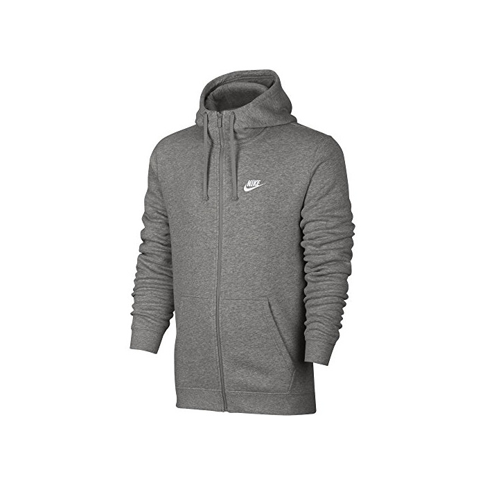 Fashion Nike M NSW FZ FLC Club Sudadera con Capucha, Hombre, Gris