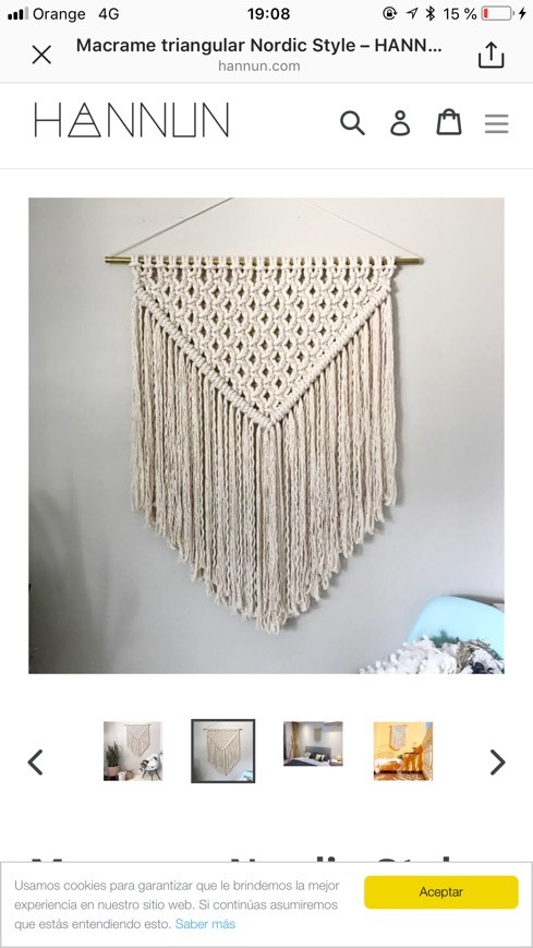 Categoría de hogar Macramé estilo nórdico triangular, de Hannun