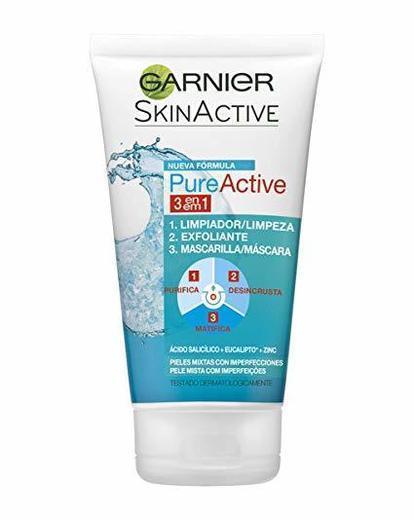 Garnier Skin Active - Pure Active 3 en 1 - Limpiador