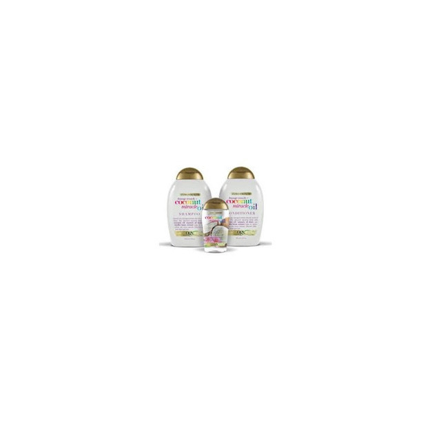 Social (Paquete de 3) Acondicionador y champú OGX Coconut Miracle Oil 385ml