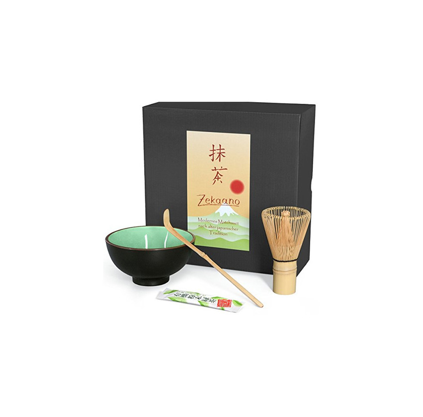 Elemento de la categoría hogar Aricola Juego de 3 Piezas para Matcha Moosgrün, Compuesto de té Matcha – Bol, Cuchara