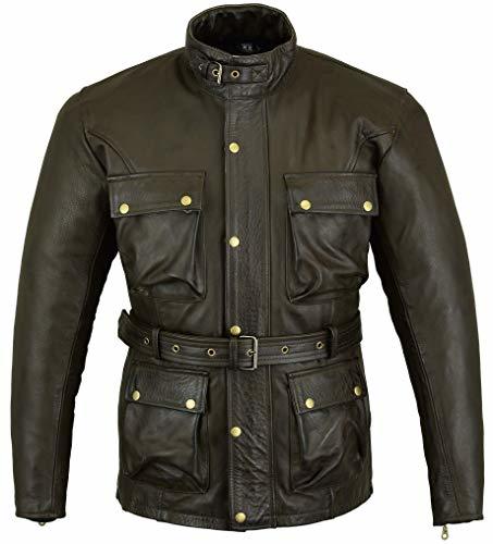 Product Australian Bikers Gear Chaqueta Trailmaster con un tratamiento de cuero encerado marron