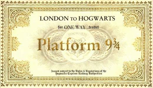 Billete tren hogwarts