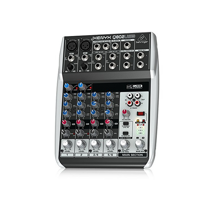 Electrónica Behringer Q802USB - Mezclador USB de 8 canales