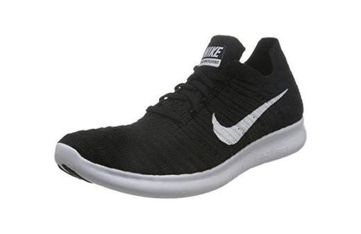 Nike Free RN Flyknit, Zapatillas de Running Hombre, Blanco (Black / White)