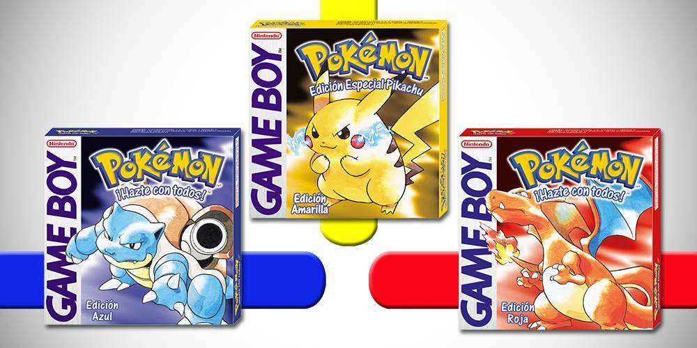 Videojuegos Pokemon Rojo, Azul y Amarillo