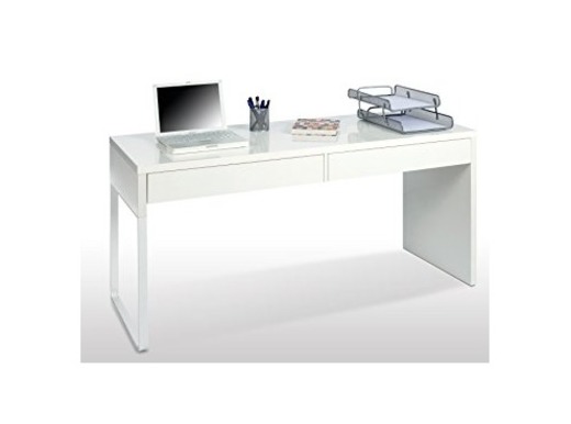 Milan blanco brillante para ordenador Mesa escritorio