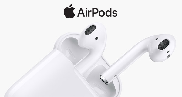 Social Apple AirPods - Auriculares inalámbricos de botón (Bluetooth, Lightning), color blanco