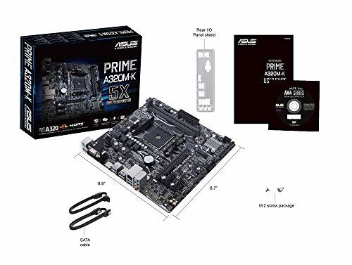 Electrónica Asus AMD AM4 A320 mATX - Placa con iluminación LED