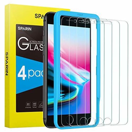 SPARIN [4-Pack] Protector Pantalla iPhone 6/6s/7/8